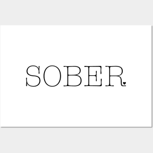 Minimalistic Sober with Heart Posters and Art